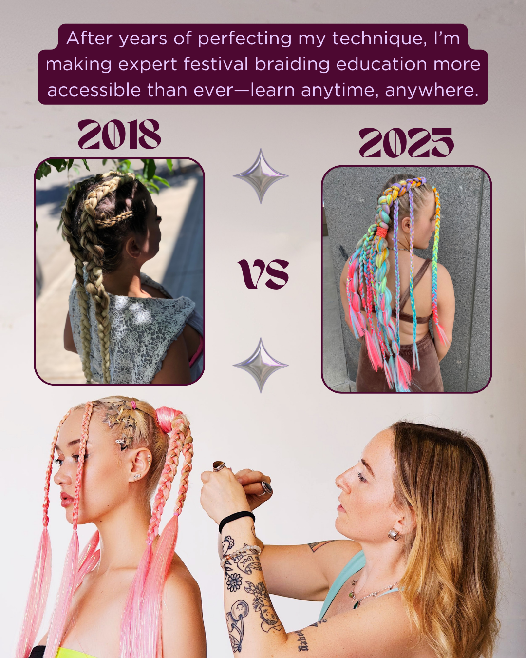 Guided Group Learning - Mastering Festival Braids Online Course