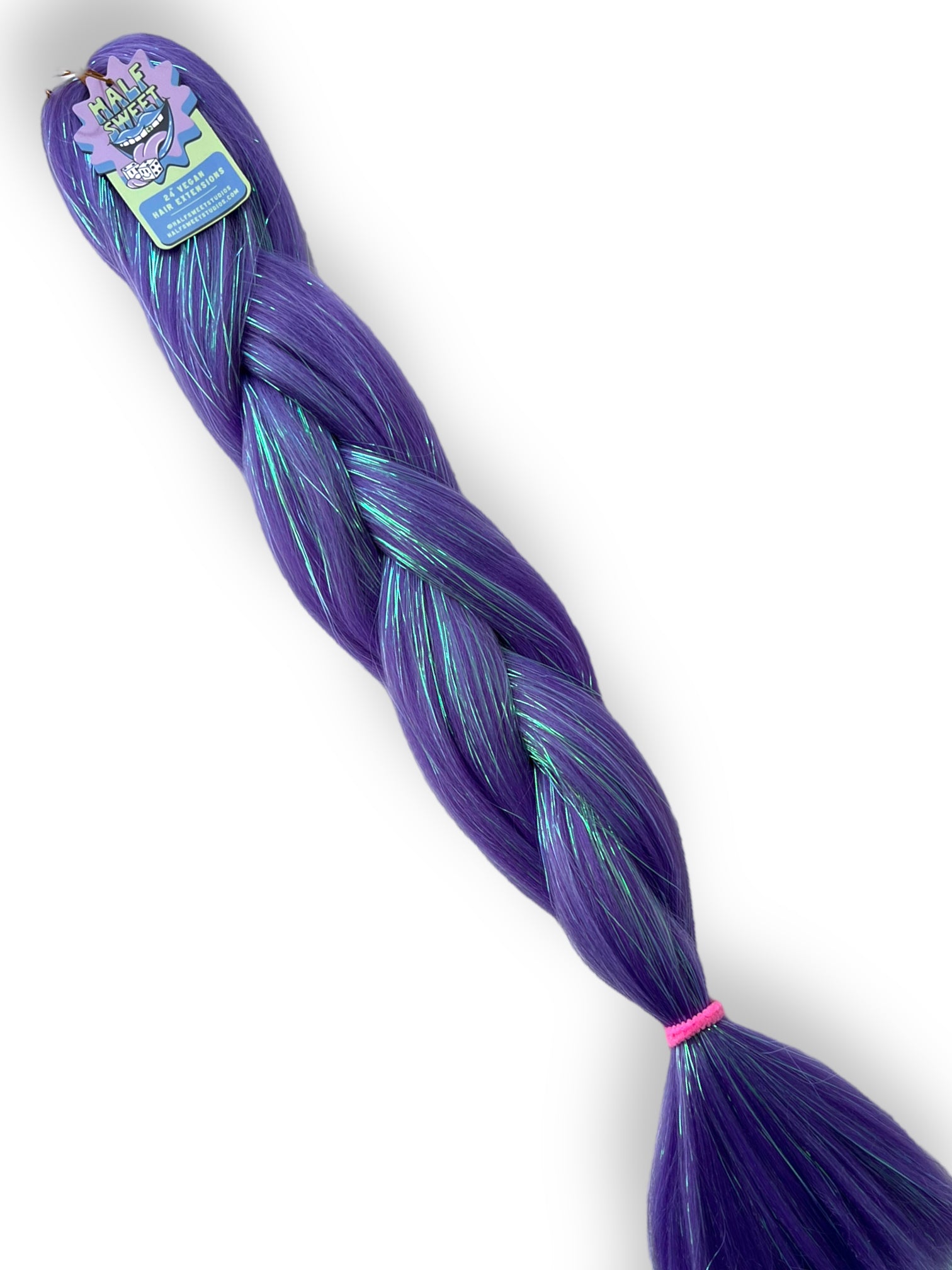 Grape Vape - Purple Tinsel Braiding Hair